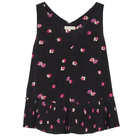 Rebecca Taylor Floriana Floral Stretch Silk Tank - Black - 8* - Picture 13 of 15